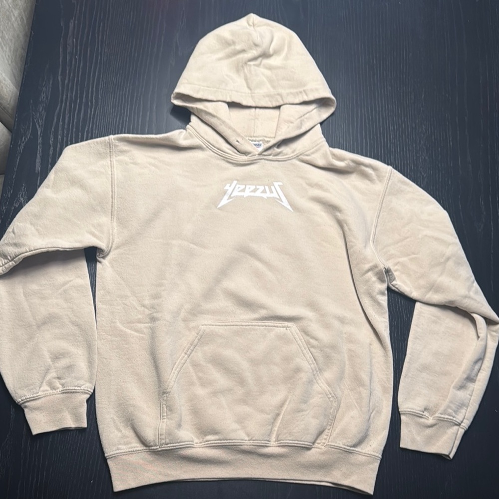 Vintage Men's Beige Yeezus Hoodie